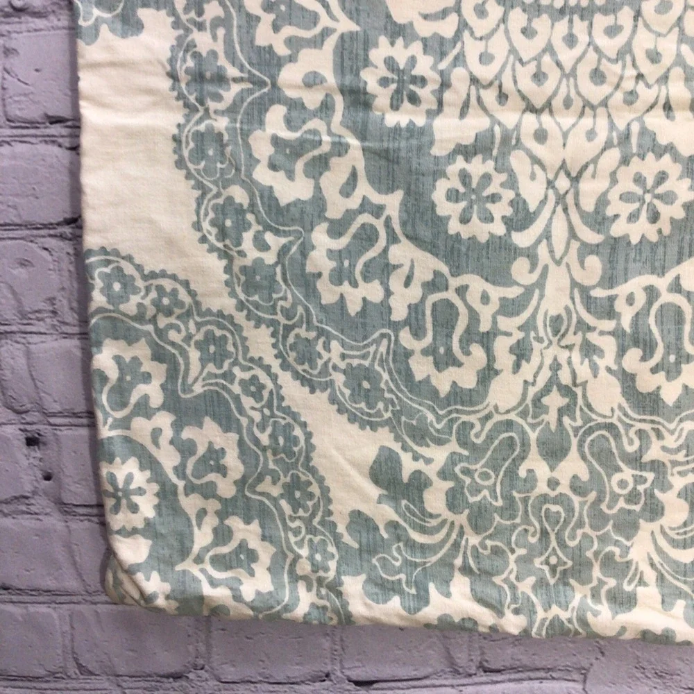 Pottery Barn‎ Pillow Sham Cover Zippered Green White 24X24